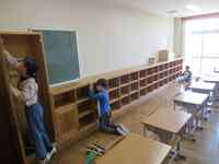 教室の清掃をしてくれました