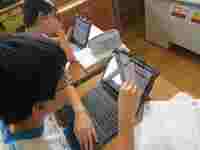 タブレットで回答します